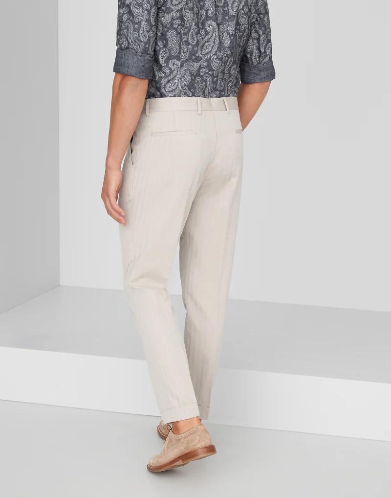 Brown Cotton Two-Piece Suit