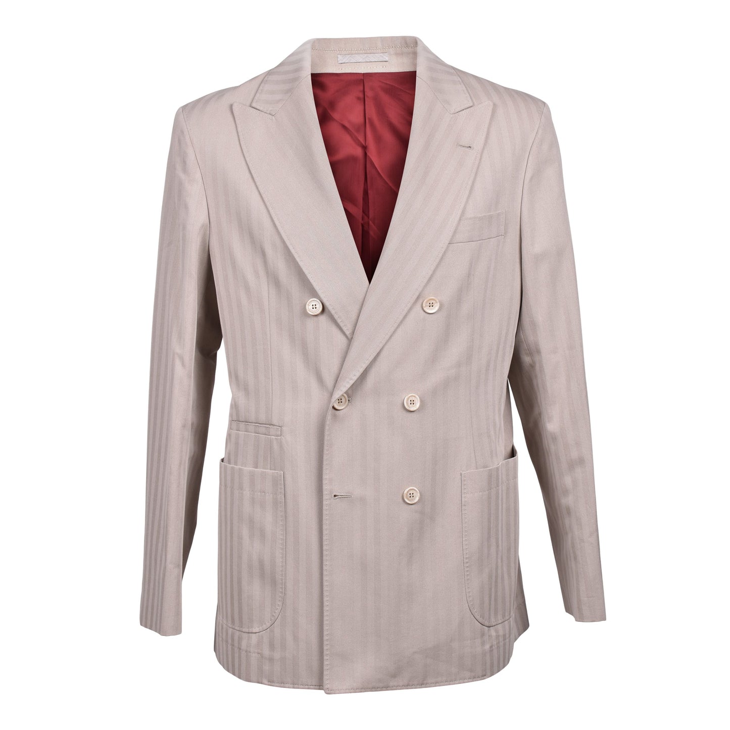 Brown Cotton Two-Piece Suit