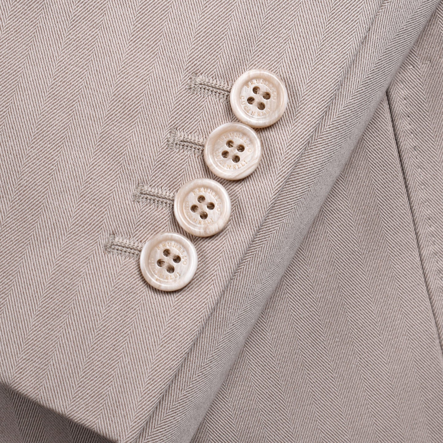 Brown Cotton Two-Piece Suit