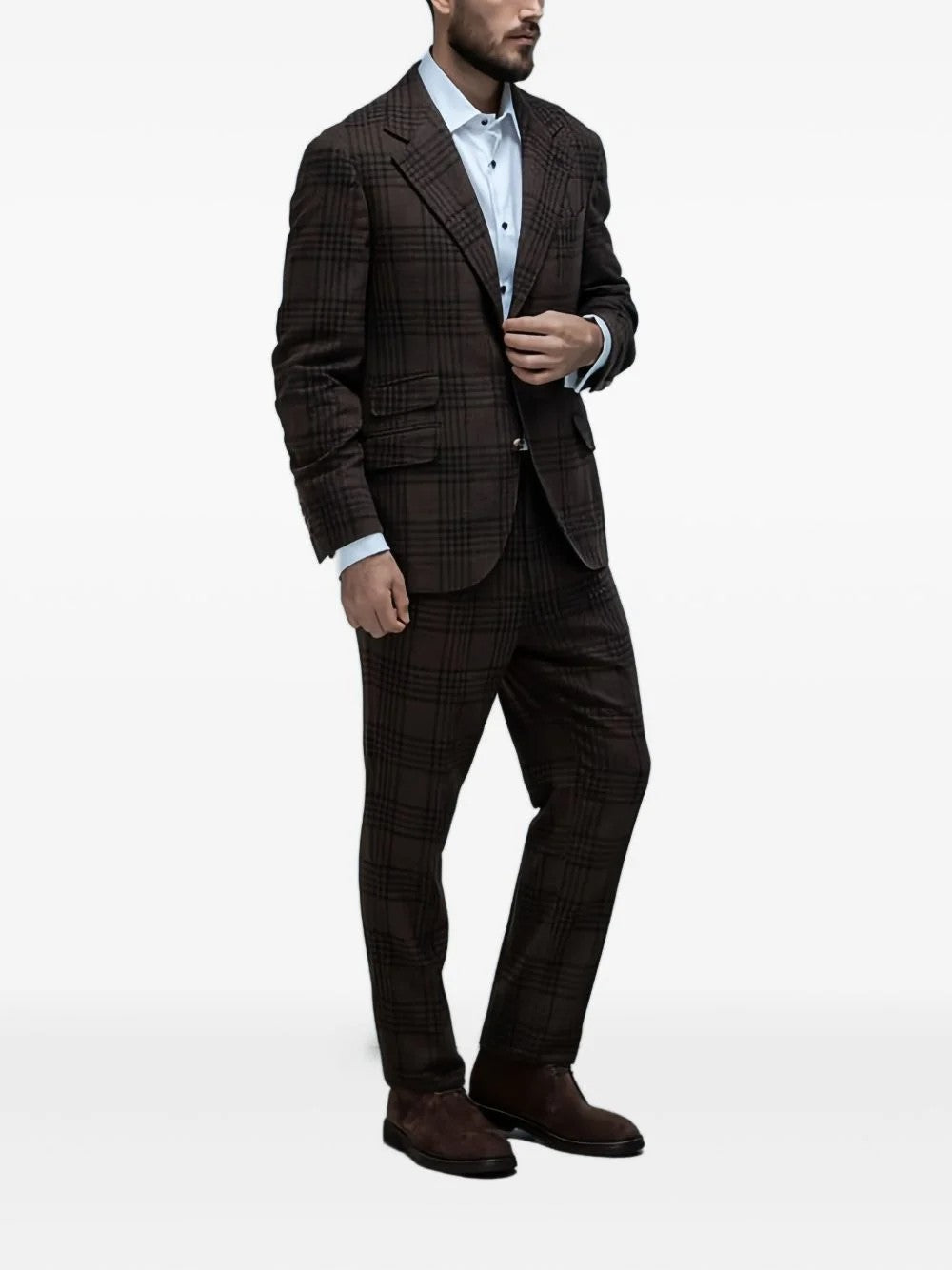 Brown Wool Two-Piece Suit