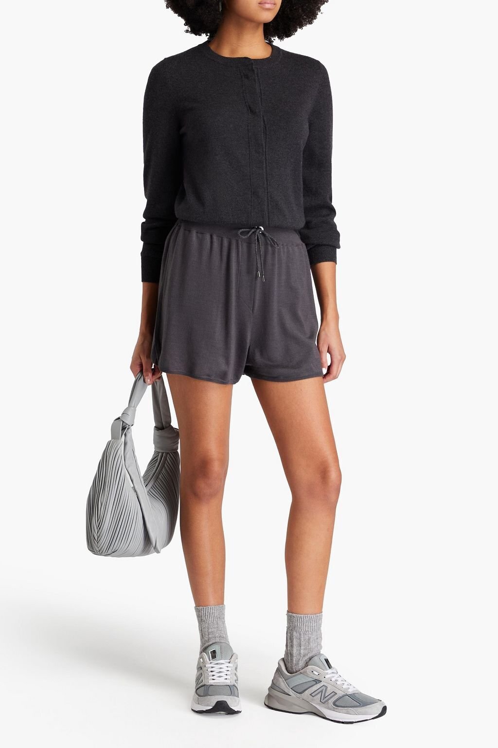 Beige Wool Shorts