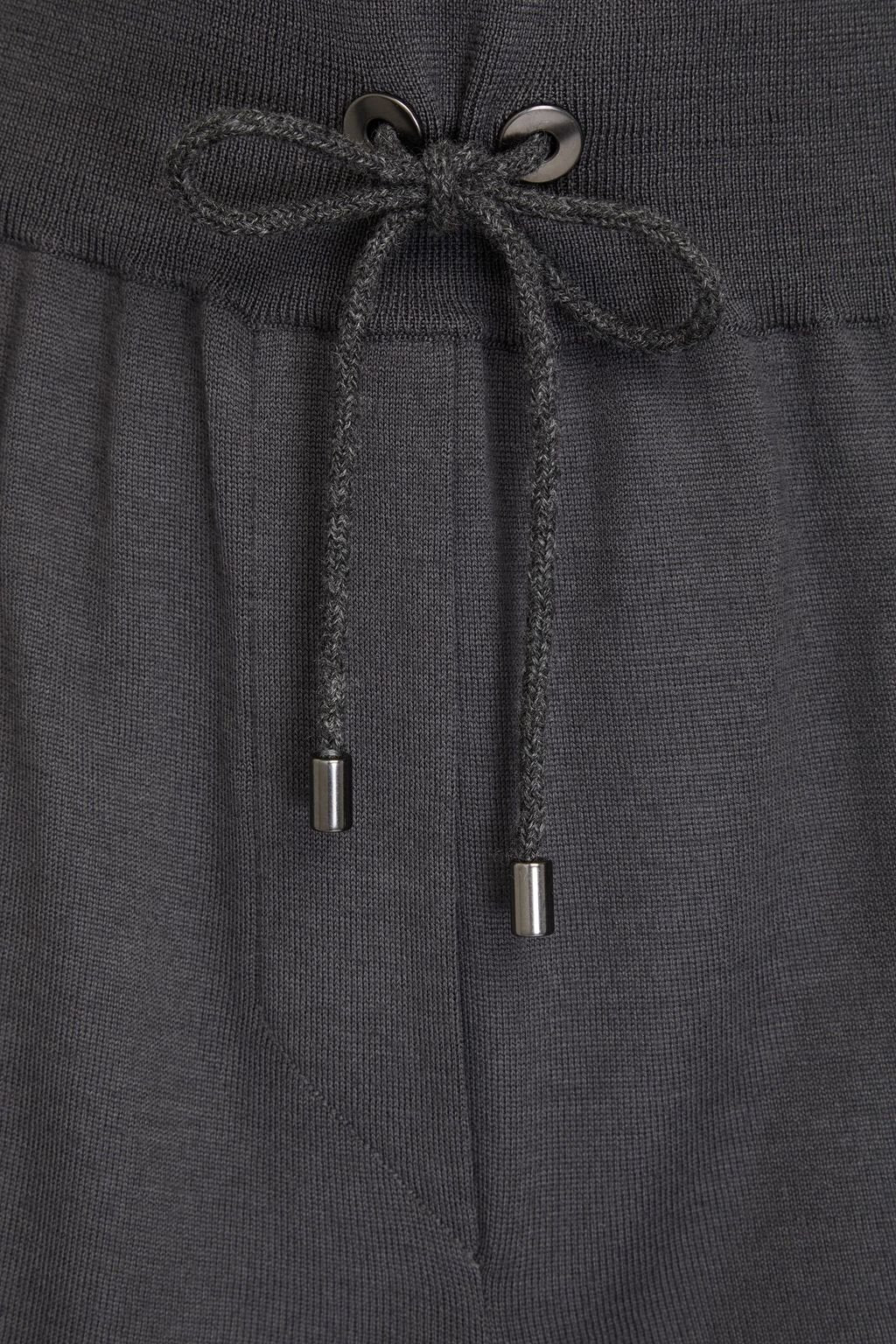 Beige Wool Shorts