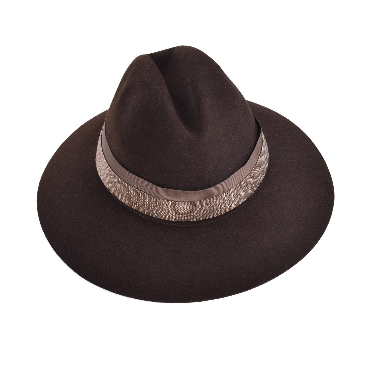 Brown Metal Fedora