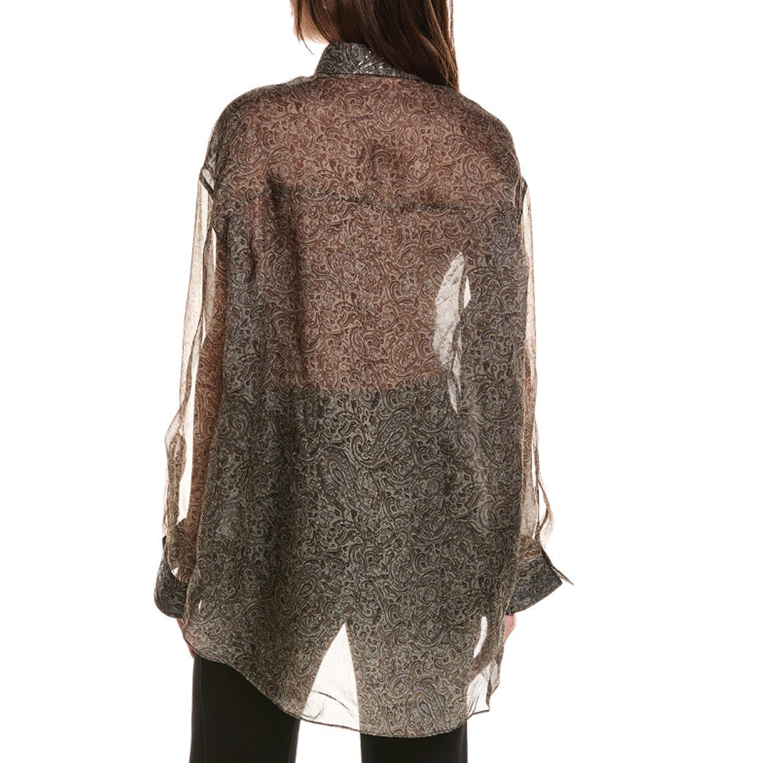 Beige Silk Shirt