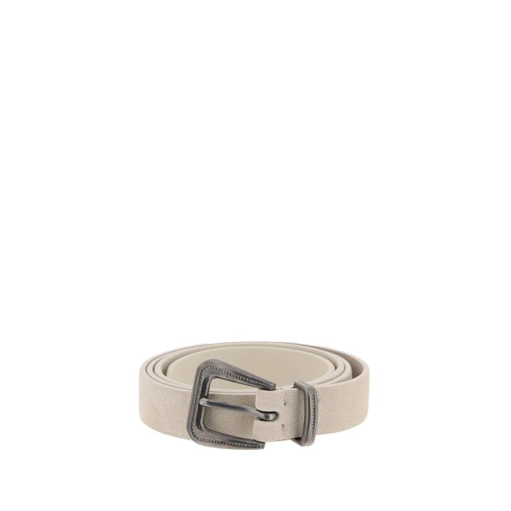 White Leather Regular Belt
