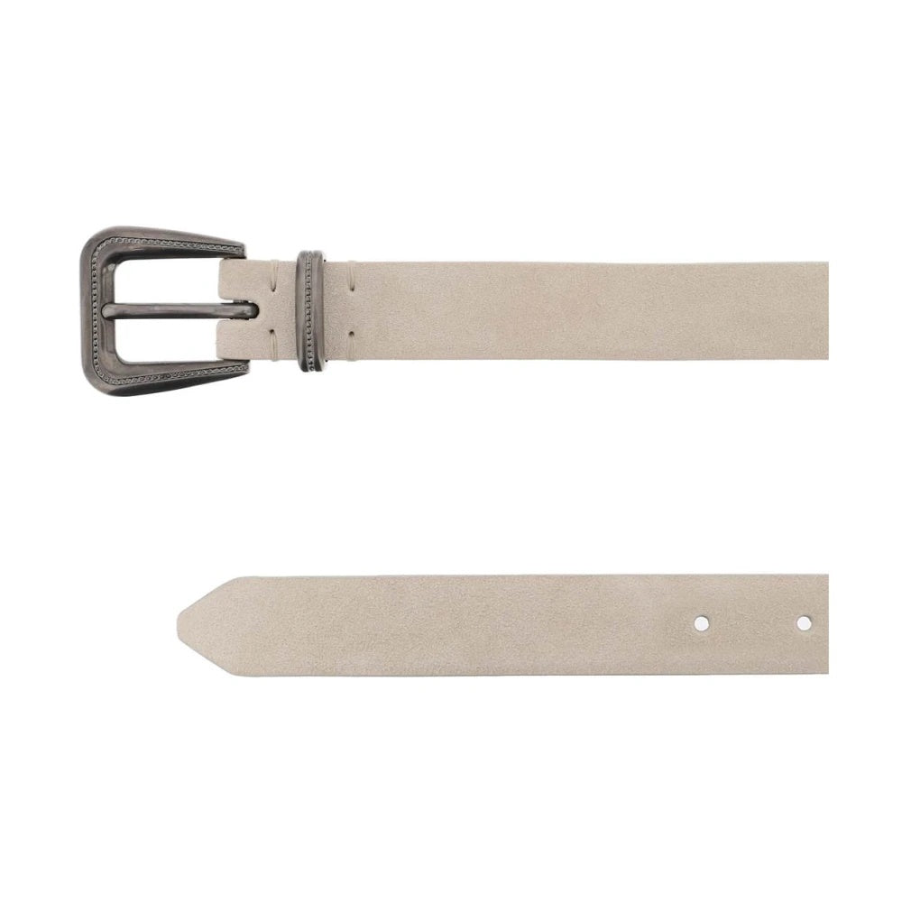 White Leather Regular Belt