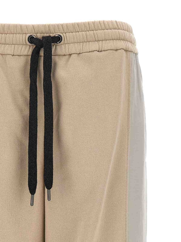 Bicolor Cotton Athletic Pants