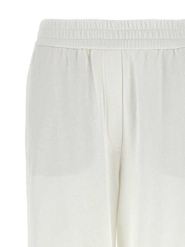 White Cotton Athletic Pants