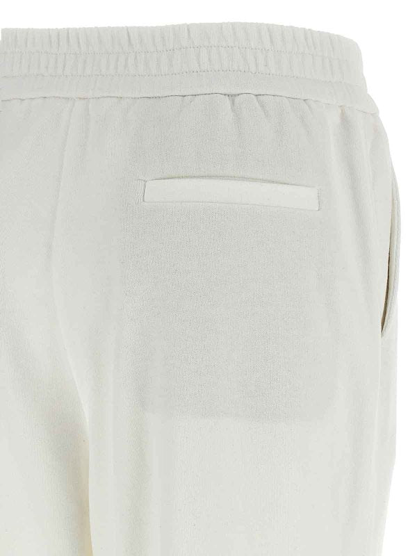 White Cotton Athletic Pants