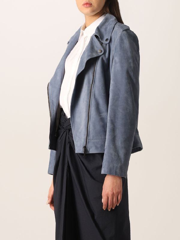 Blue Leather Jacket
