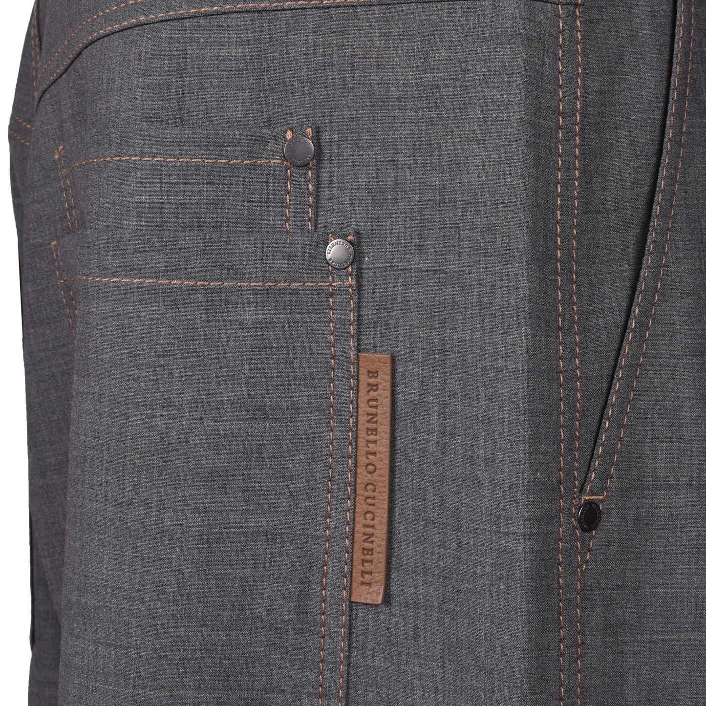 Gray Wool Casual Pants