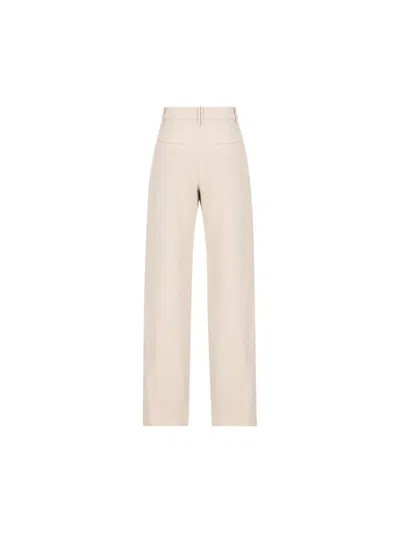 White Cotton Casual Pants