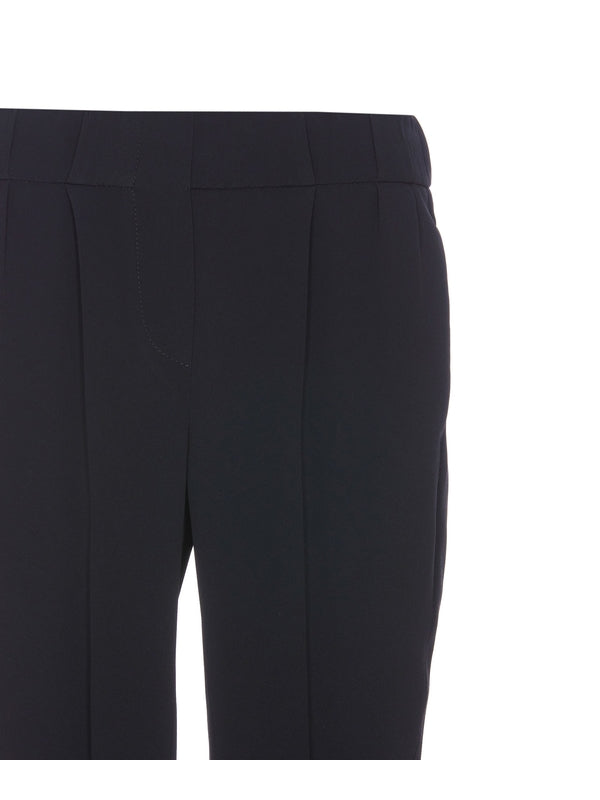 Blue Acetate Casual Pants