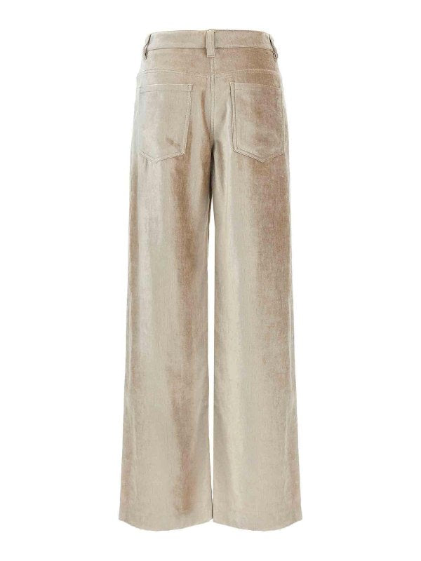 Pink Cotton Casual Pants