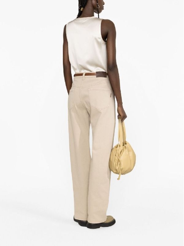 Beige Silk T-Shirt