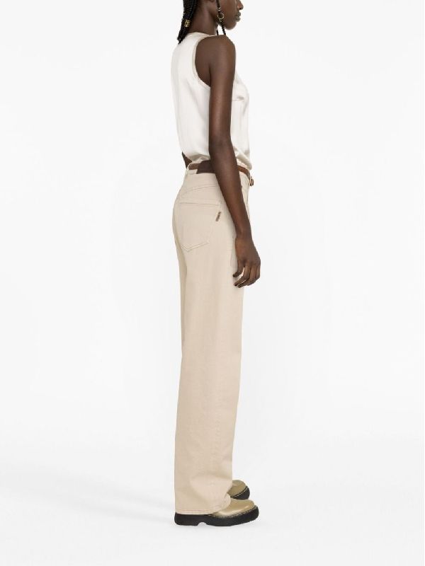 Beige Silk T-Shirt
