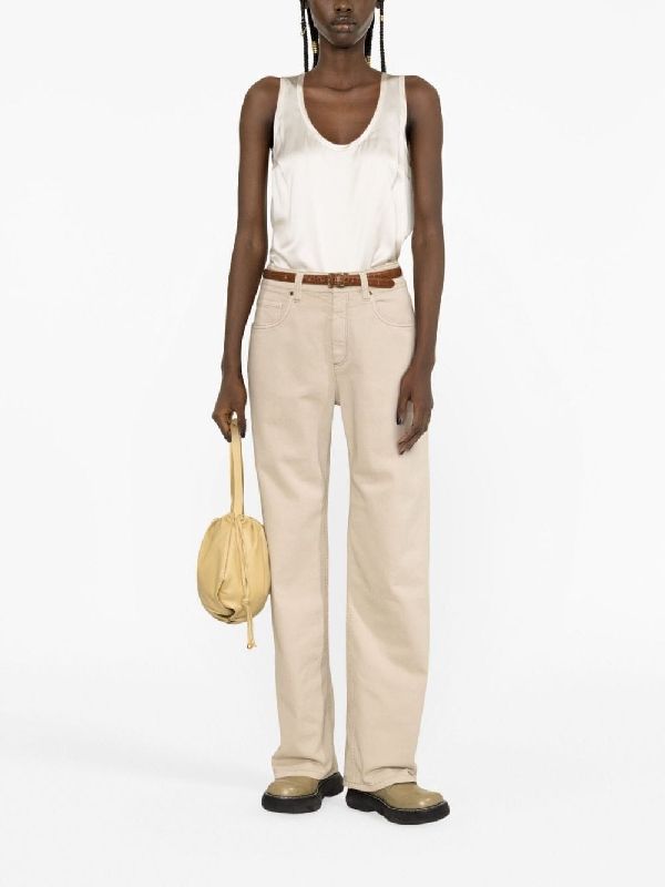 Beige Silk T-Shirt