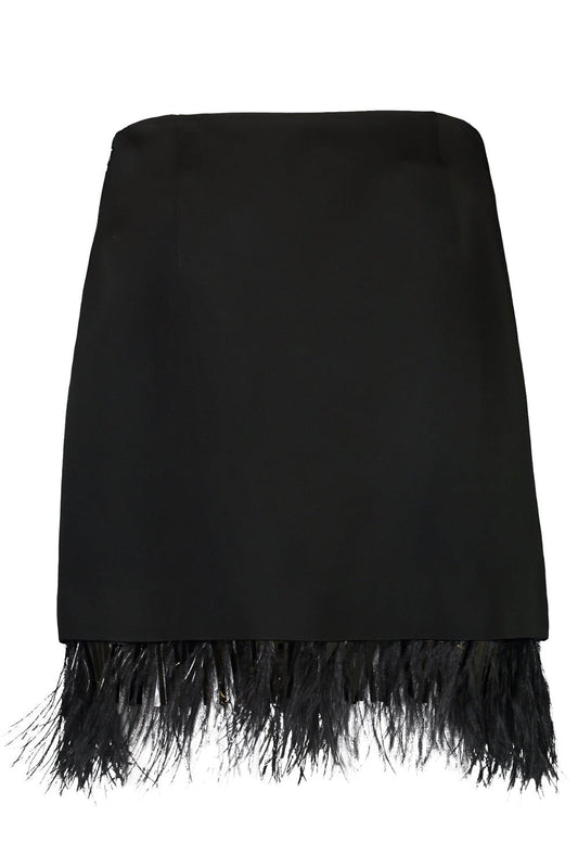 Black Acetate Mini Skirt