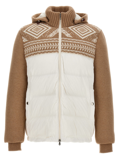 White Polyamide Full-Length Jacket