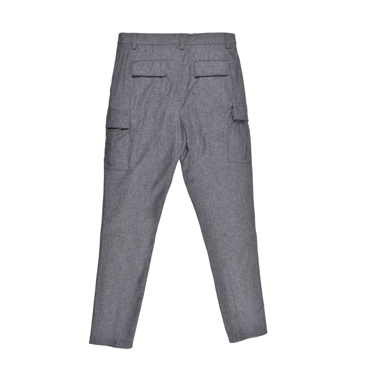 Gray Wool Cargo Pants