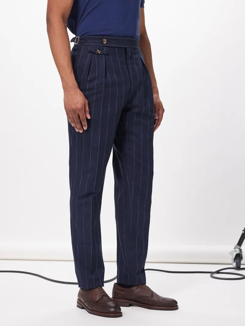 Blue Wool Pants