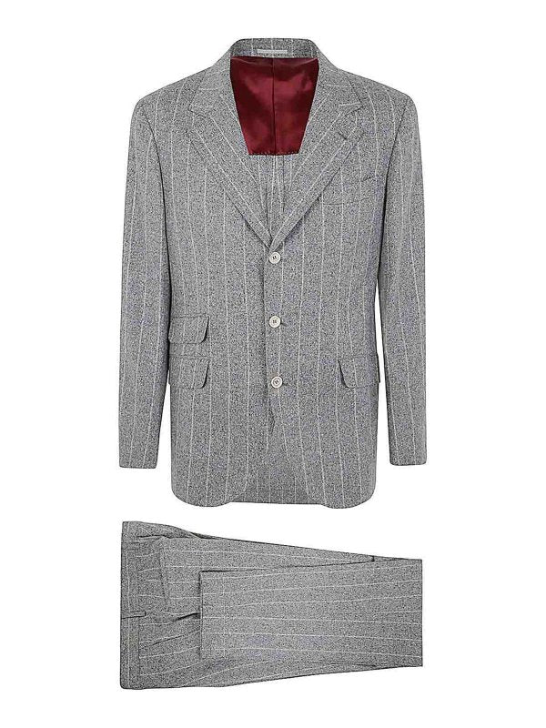 Gray Silk Two-Piece Suit