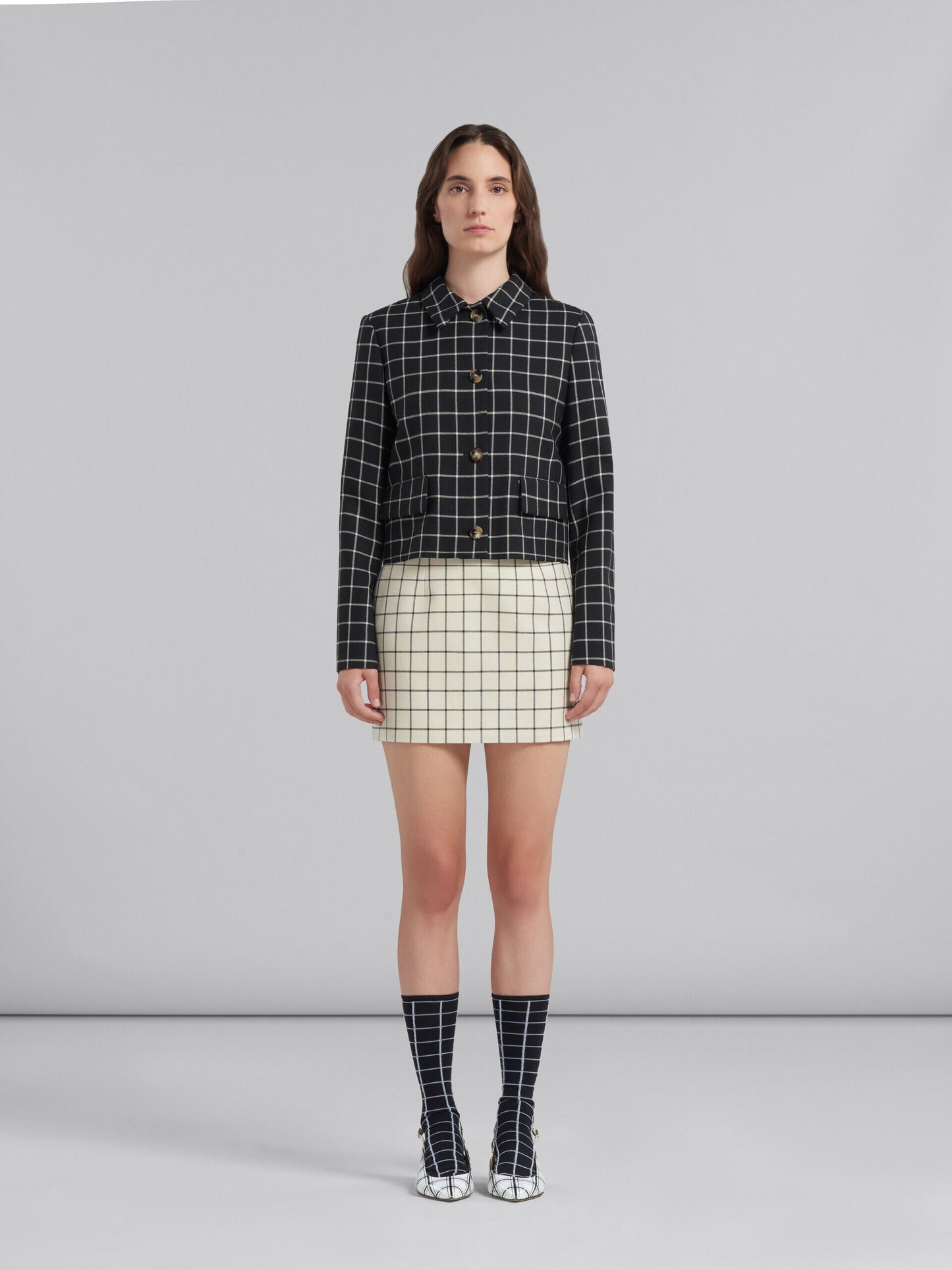 White Fibres Mini Skirt