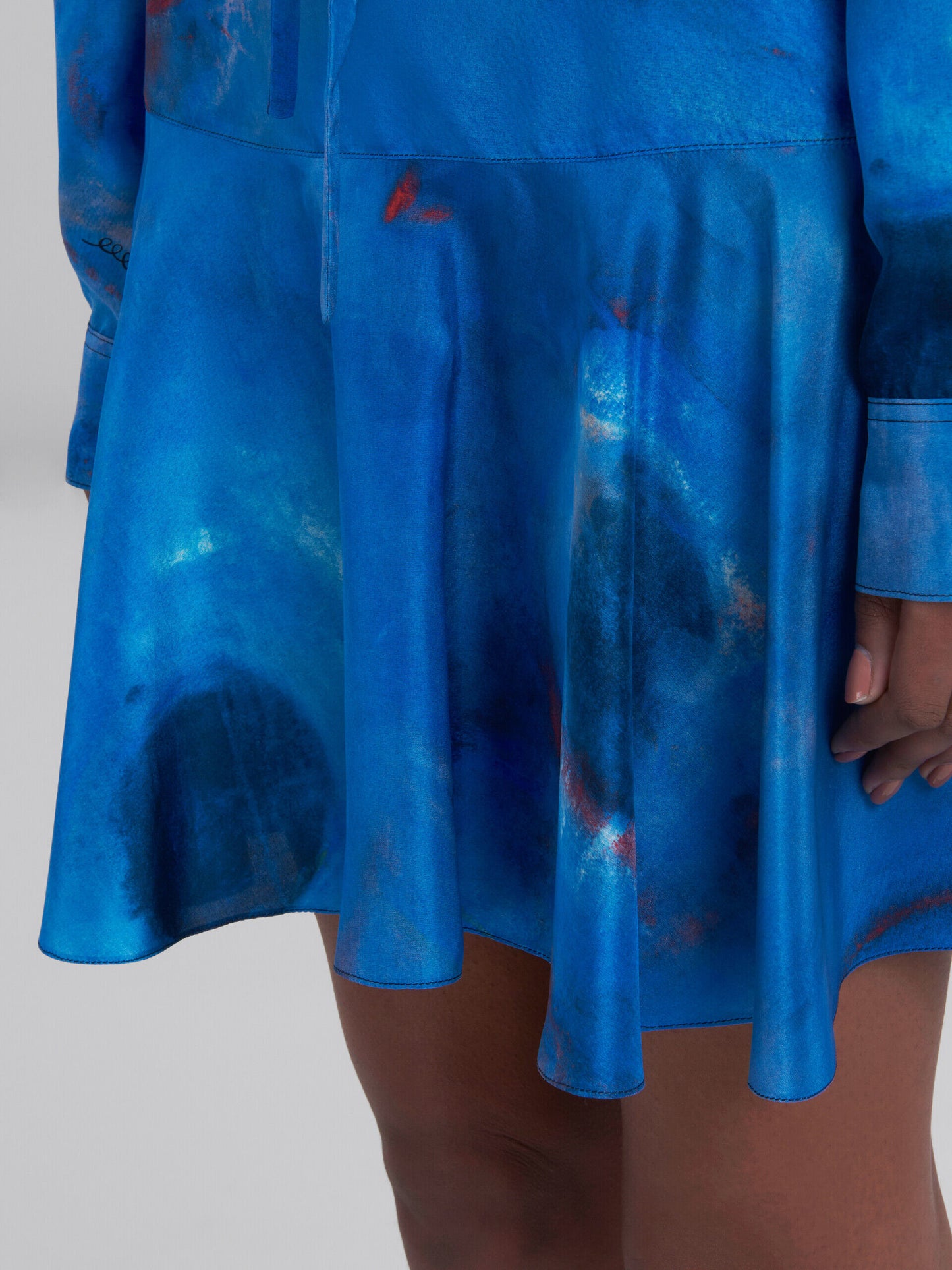 Blue Fibres Mini Skirt