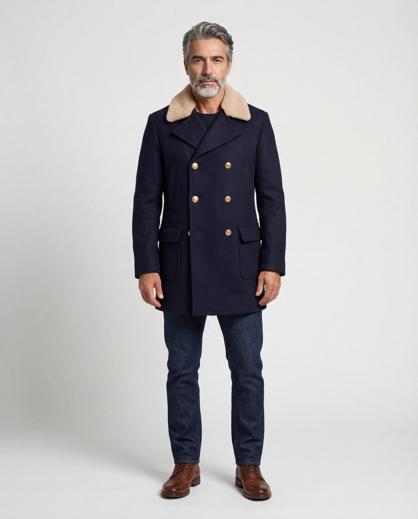 Blue Cashmere Coat
