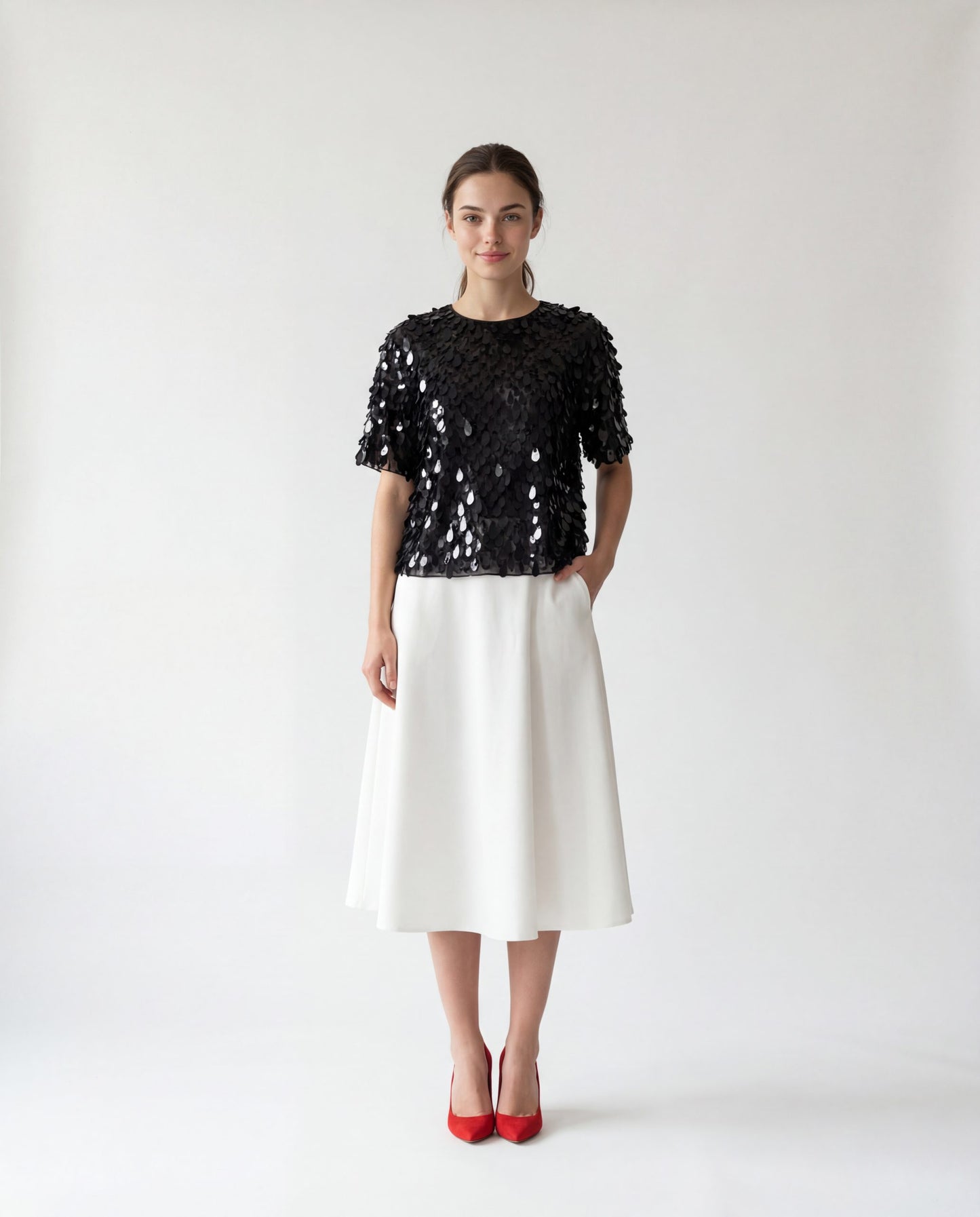 Black Wool T-Shirt
