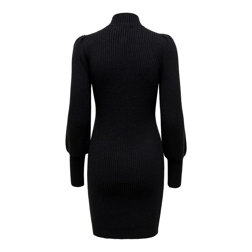 Black Viscose Short Dress