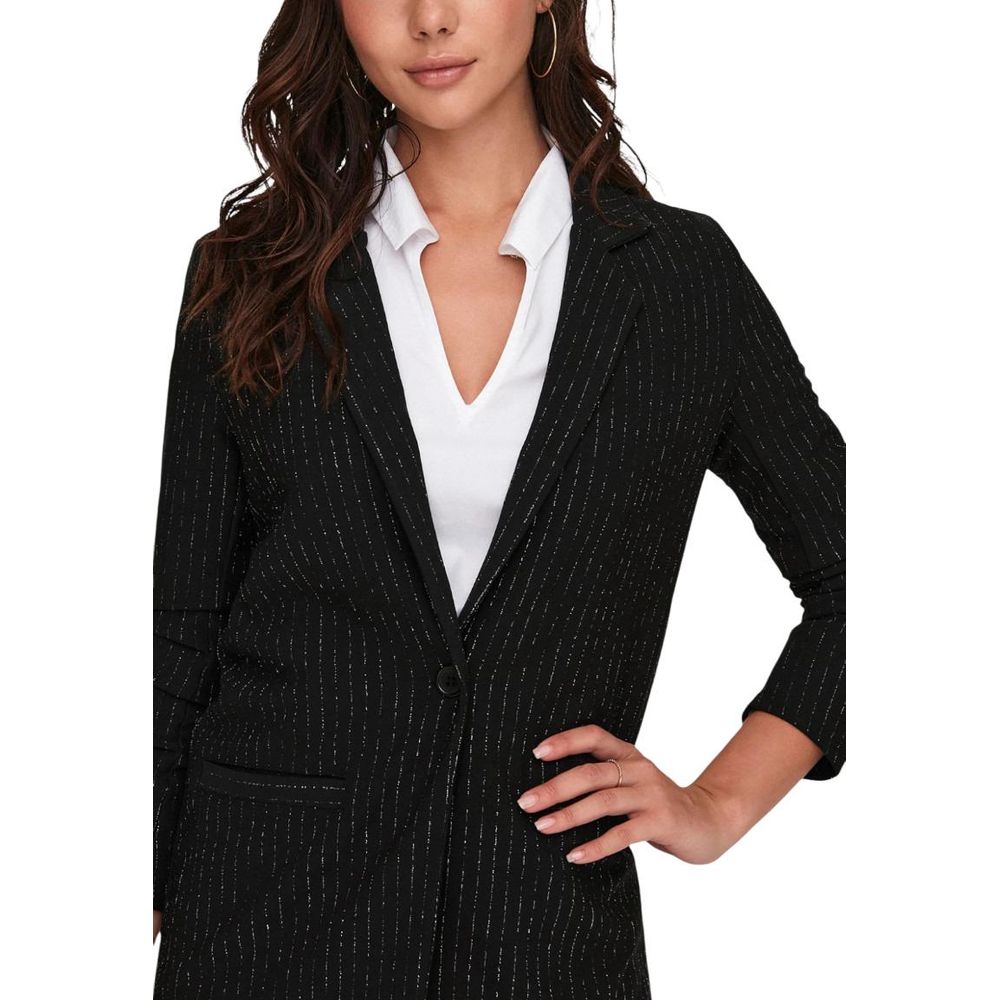 Black Polyester Blazer