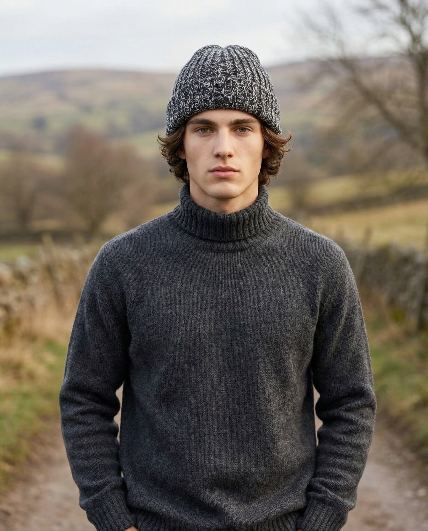 Bicolor Cashmere Beanie