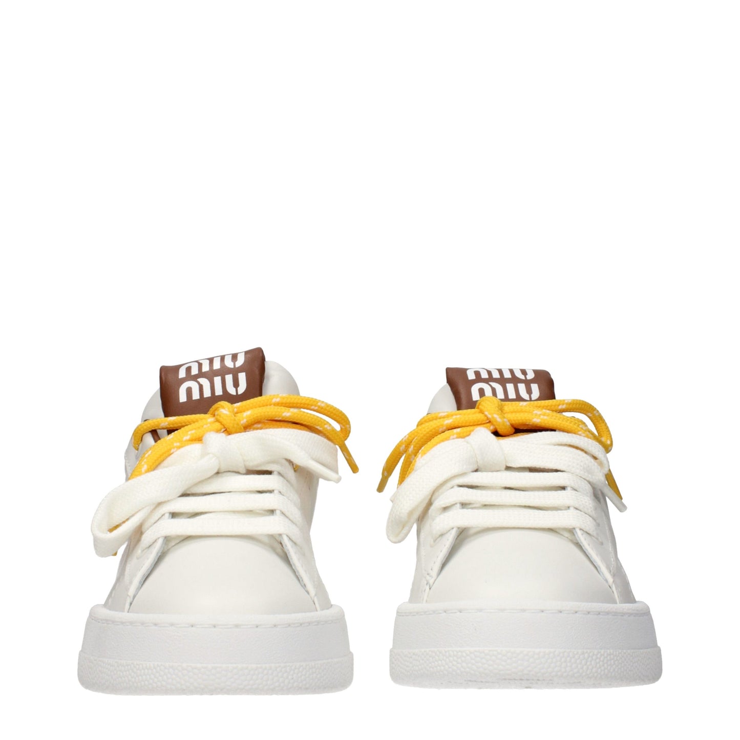 White Leather Low Top Sneakers