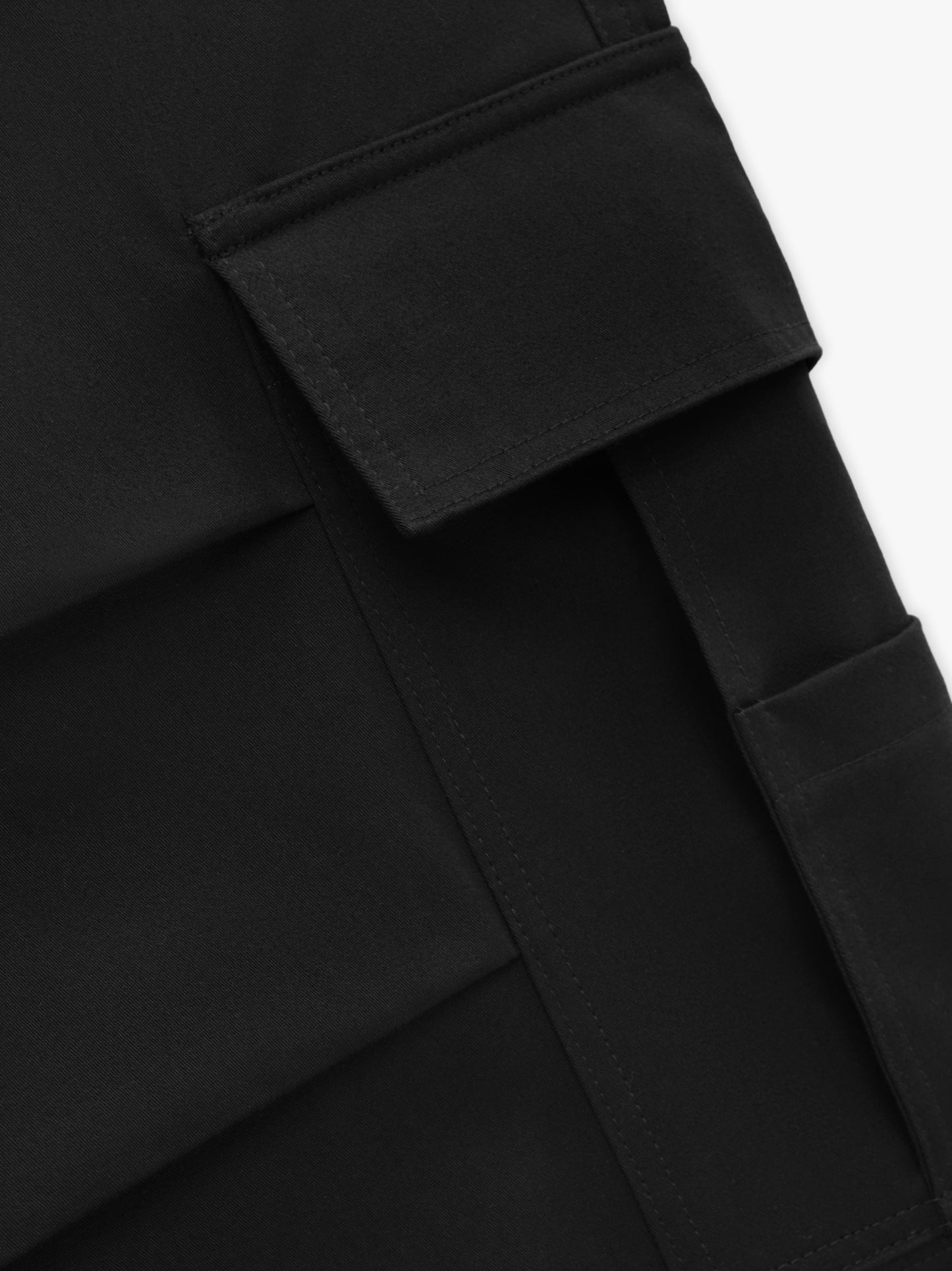 Black Cotton Cargo Pants