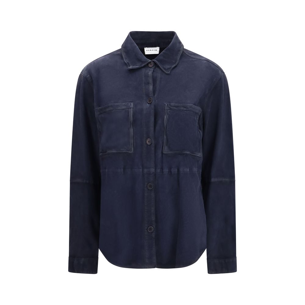 Blue Goatskin Dress Shirt