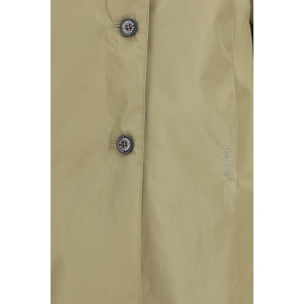 Bicolor Polyester Trench Coat