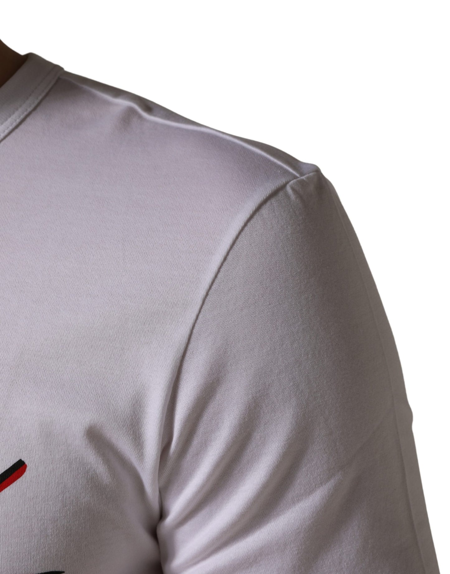 White #DGLovesDUBAI Cotton Crew Neck T-shirt