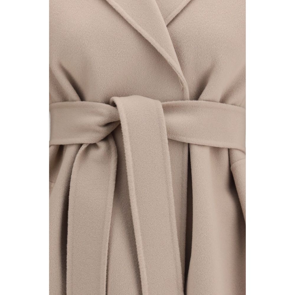 Beige Fleece Wool Coat