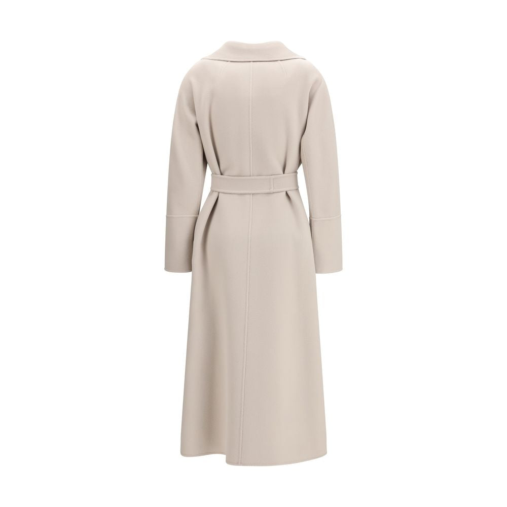 Beige Fleece Wool Coat