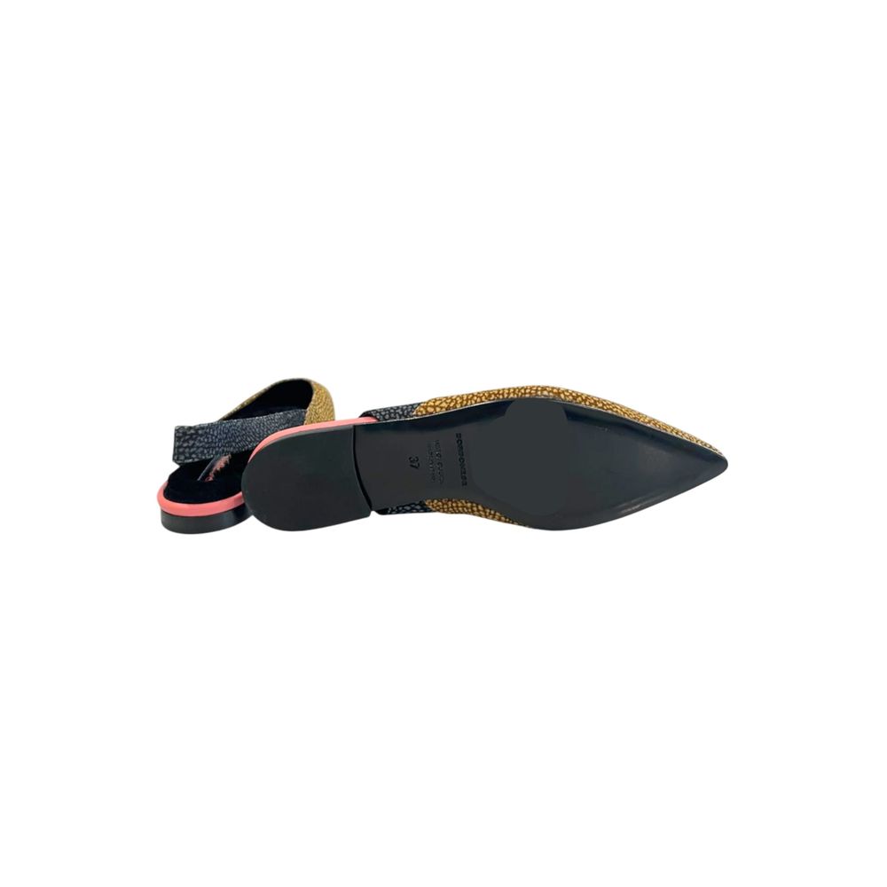 Beige Leather Women Ballet Flat