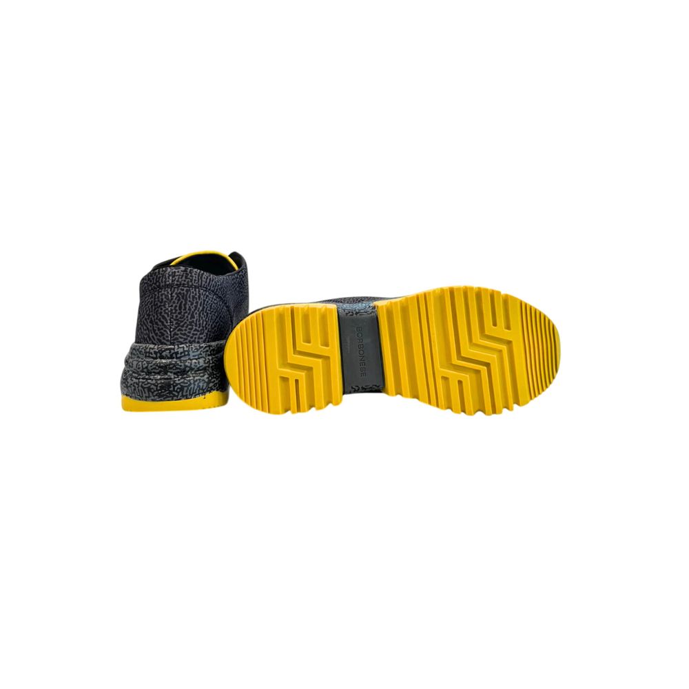 Black Genuine Leather Sneaker