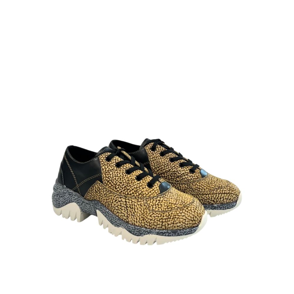 Beige Genuine Leather Sneaker