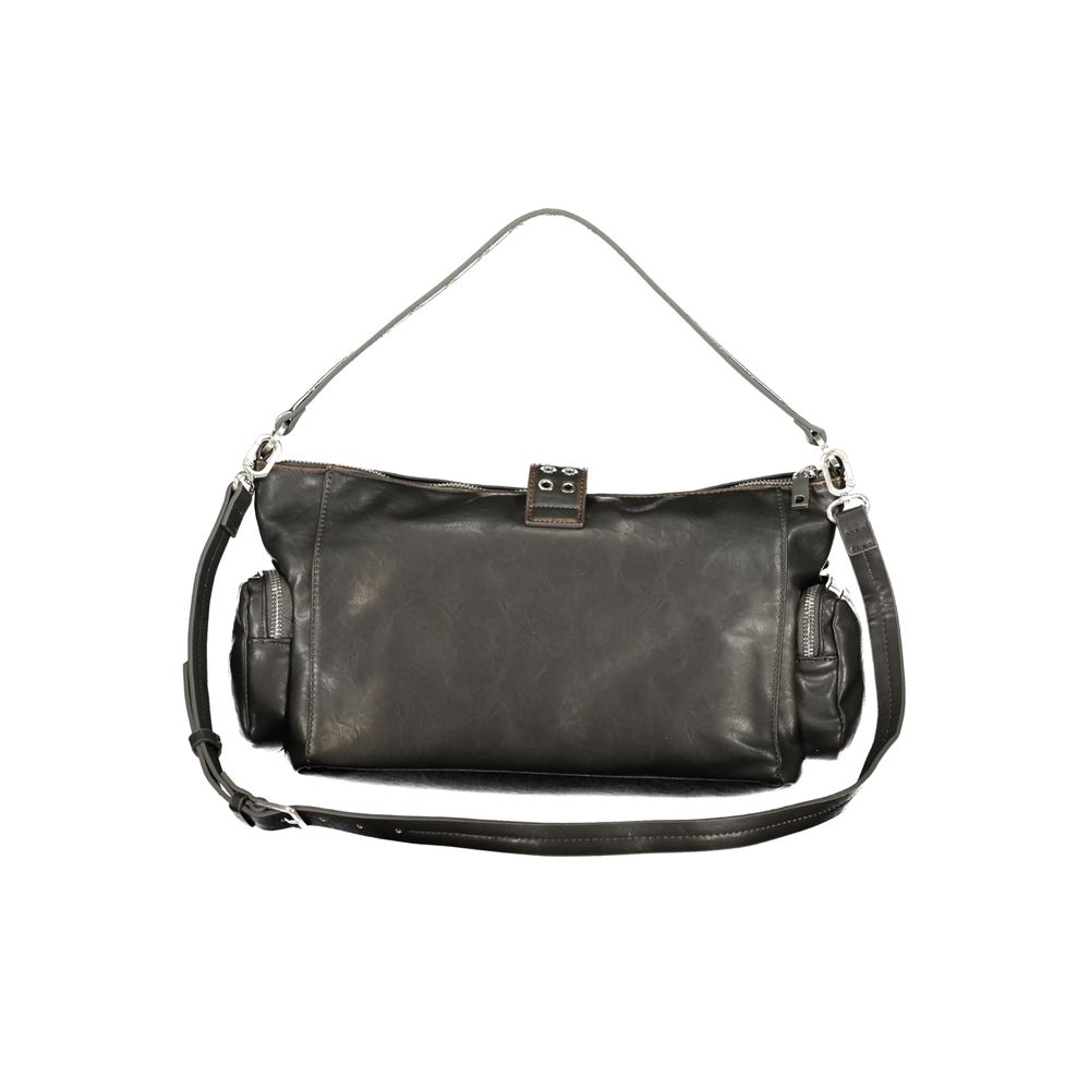 Marrone Polyurethane Women Handbag