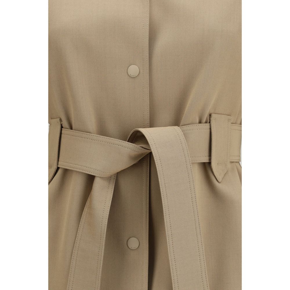 Brown Fleece Wool Coat