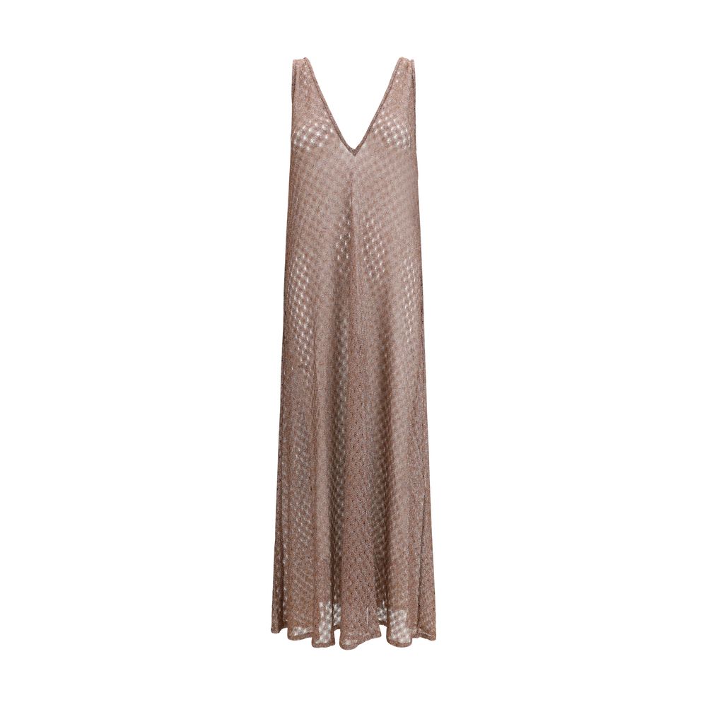 Brown Viscose Casual Dress