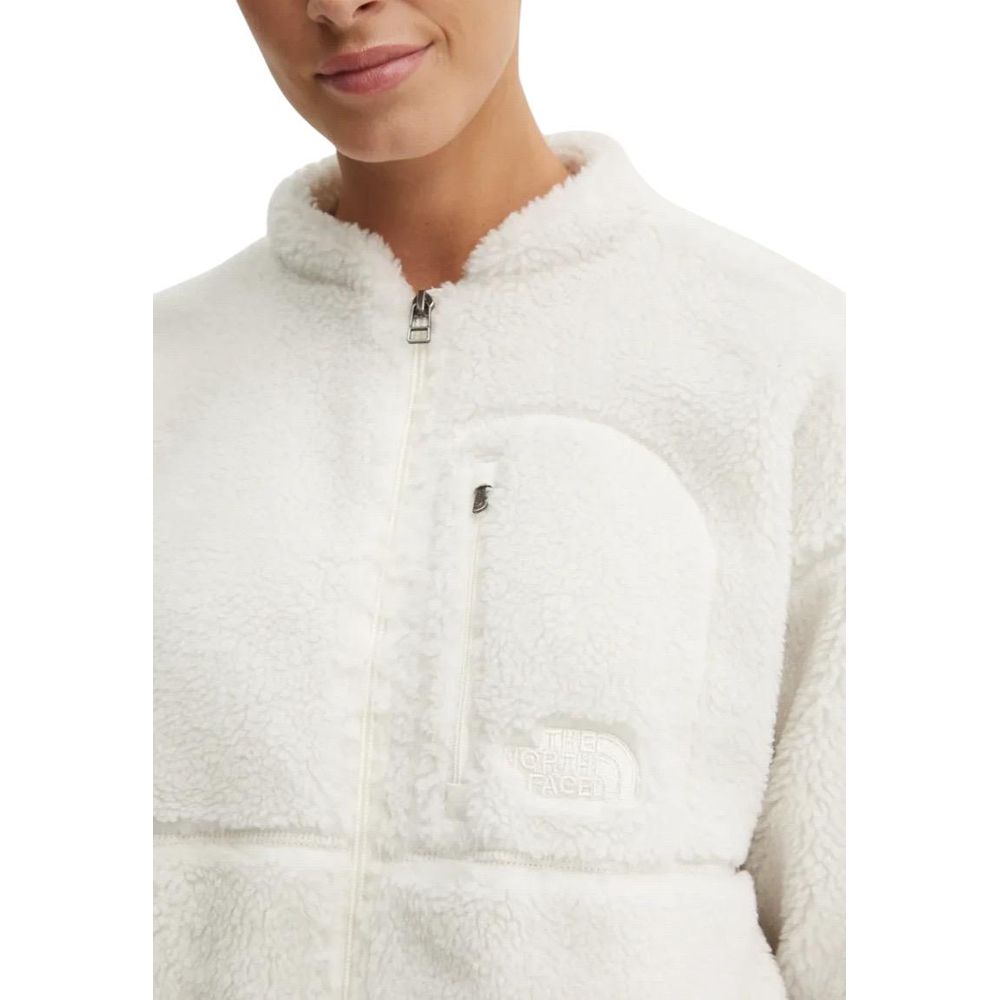White Polyester Full-Length Jacket