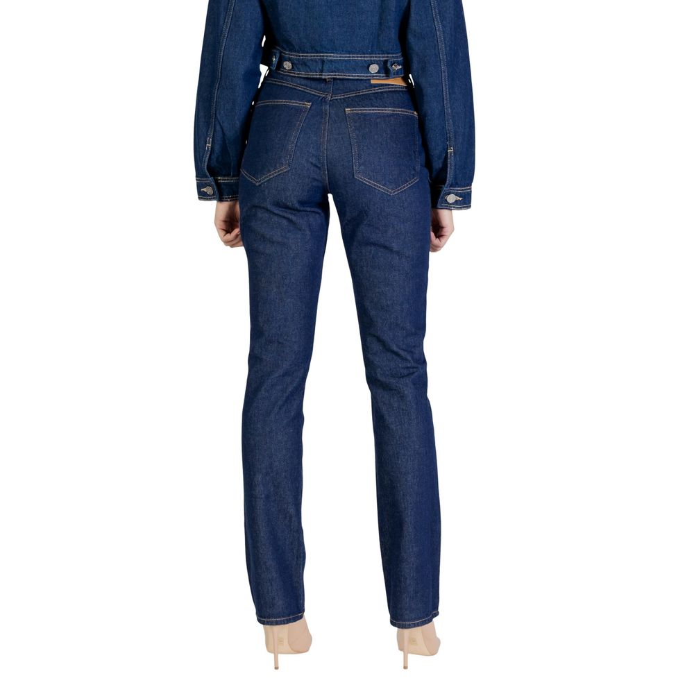 Blue Cotton Skinny Jeans