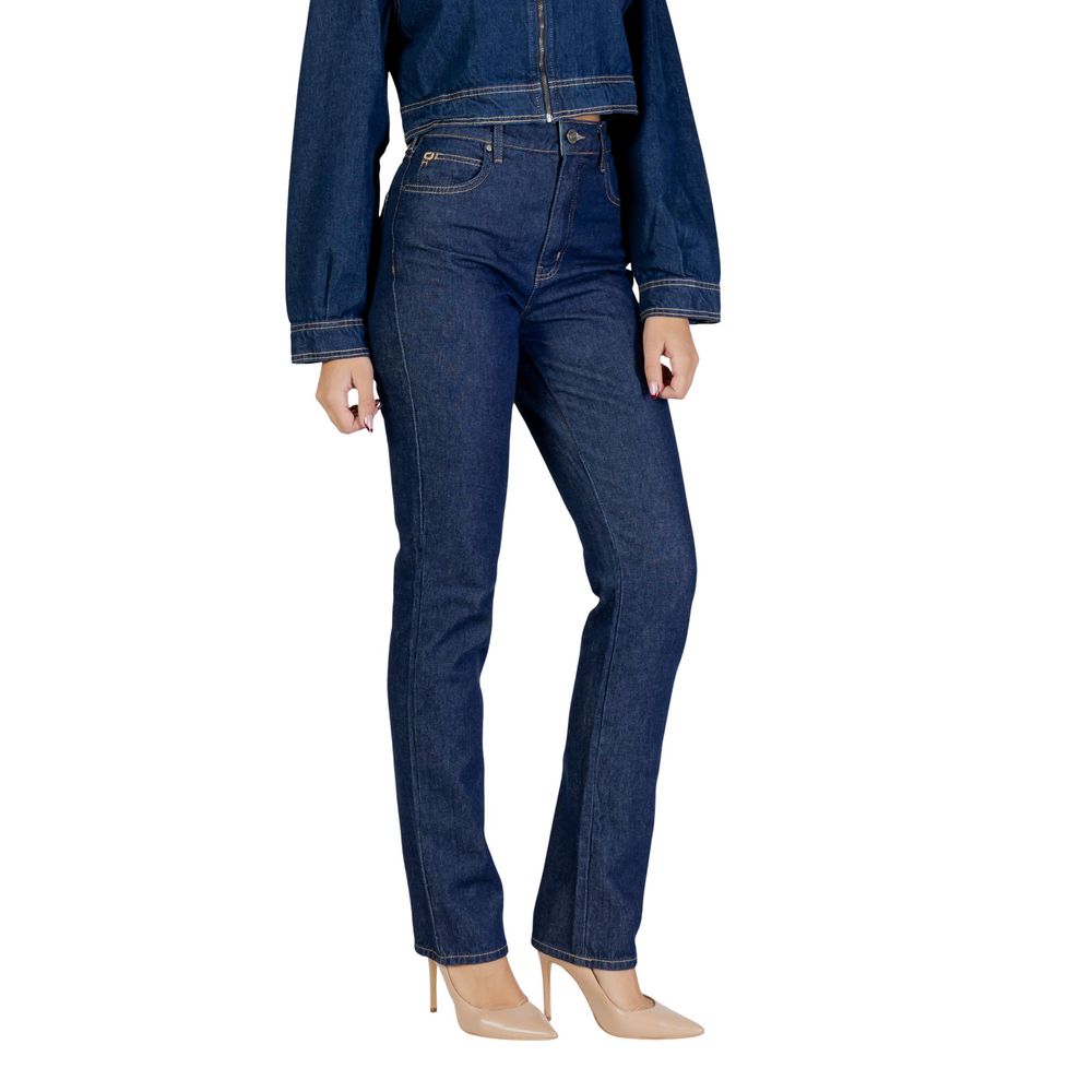 Blue Cotton Skinny Jeans