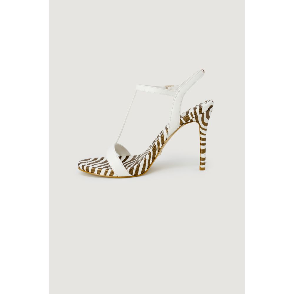 White Leather High Heel Pumps